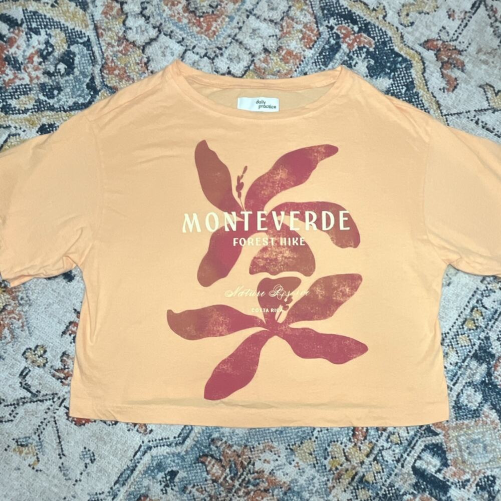 Anthropologie Daily Practice Monteverde Boxy Top Costa Rica Graphic Tee, XS
